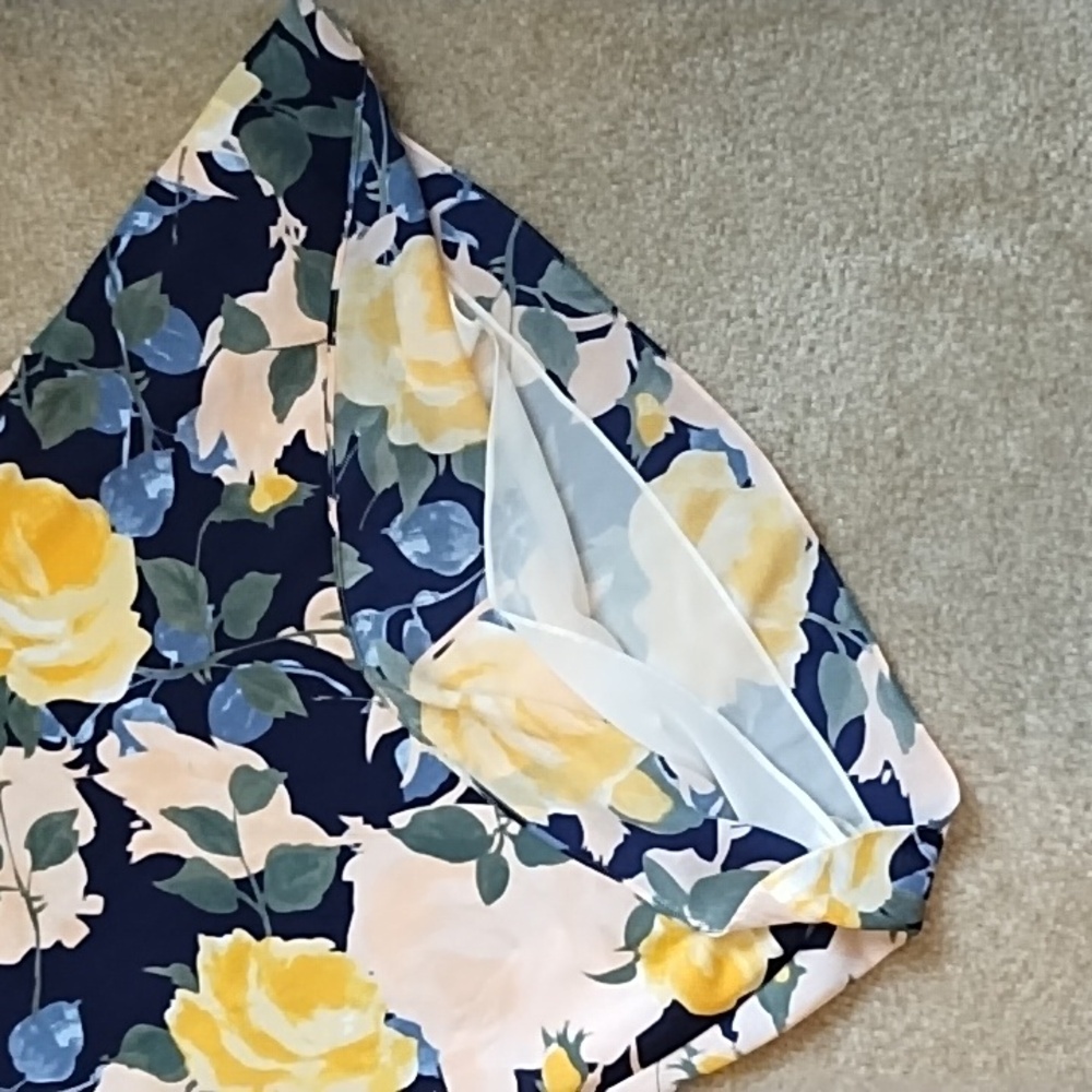 Lulu's Yellow and Blue Floral Mini Dress EUC - Picture 4 of 9